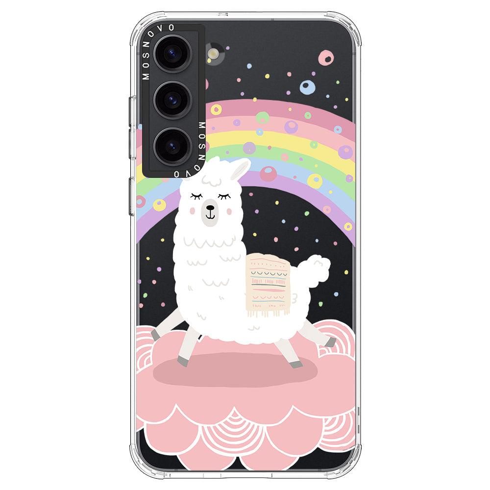 Pastel Rainbow Llama Phone Case - Samsung Galaxy S23 Case - MOSNOVO