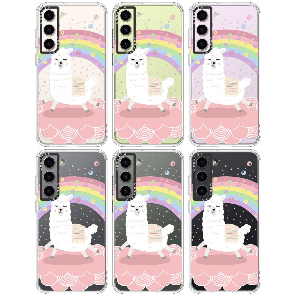 Pastel Rainbow Llama Phone Case - Samsung Galaxy S23 Case - MOSNOVO