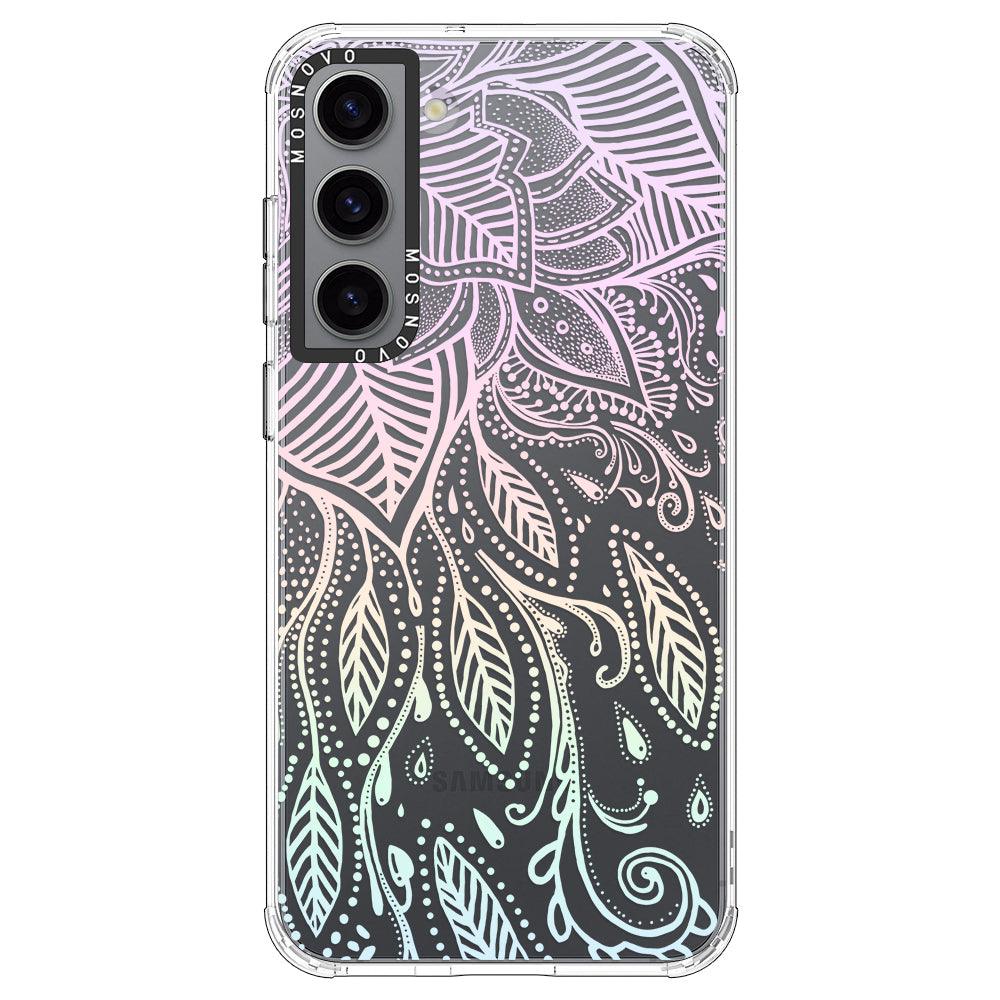 Pastel Rainbow Mandala Phone Case - Samsung Galaxy S23 Case - MOSNOVO