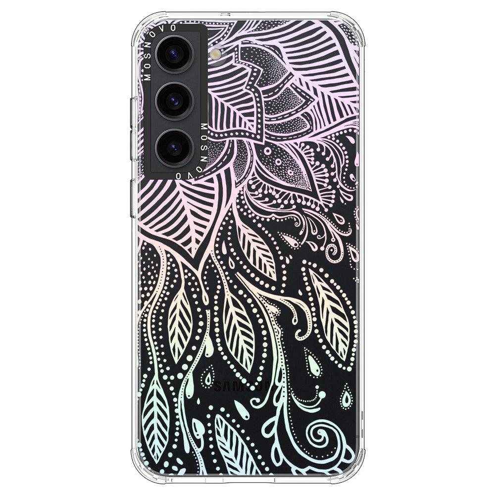 Pastel Rainbow Mandala Phone Case - Samsung Galaxy S23 Case - MOSNOVO