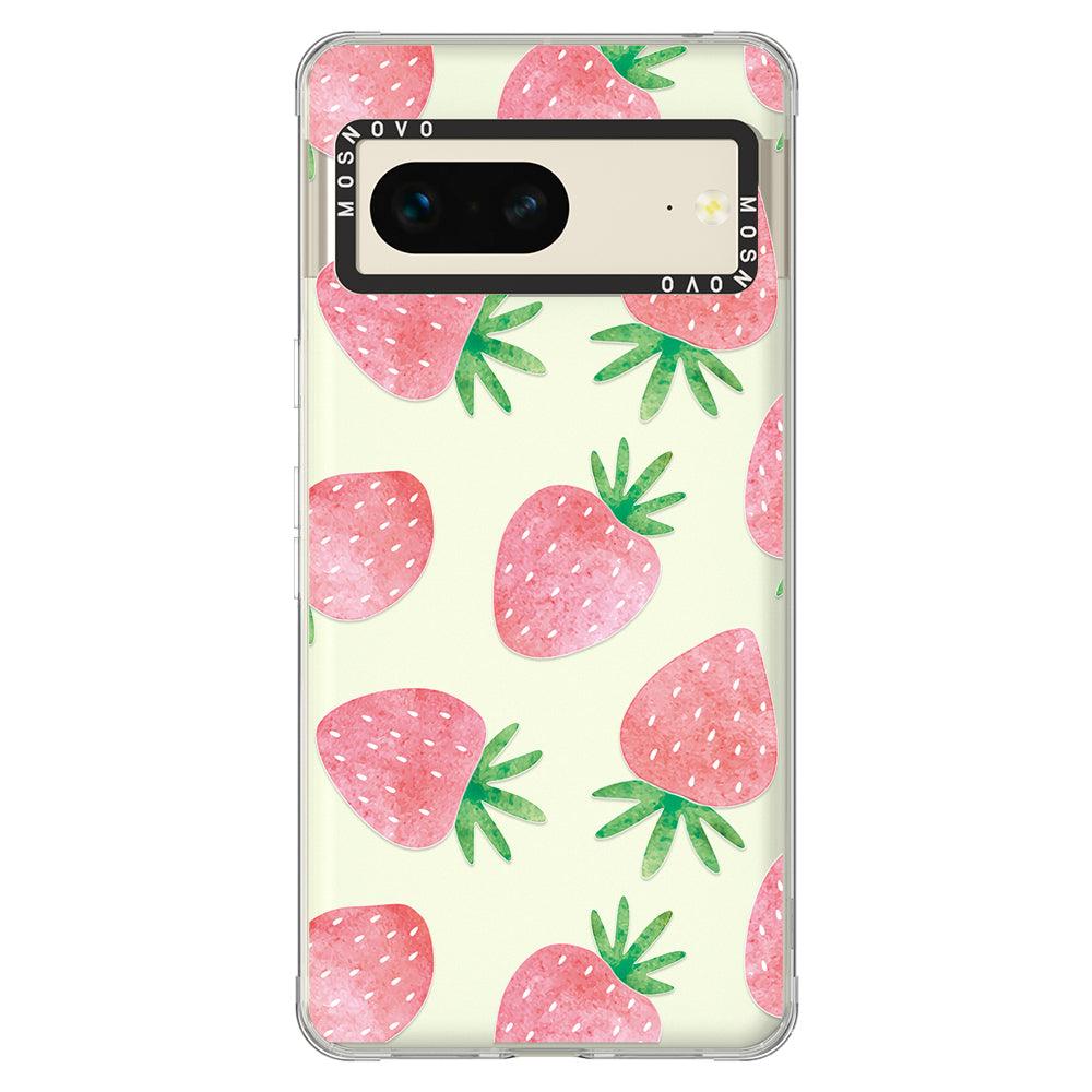 Pastel Strawberry Phone Case - Google Pixel 7 Case - MOSNOVO