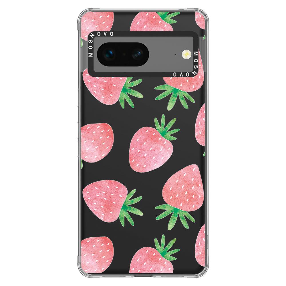 Pastel Strawberry Phone Case - Google Pixel 7 Case - MOSNOVO