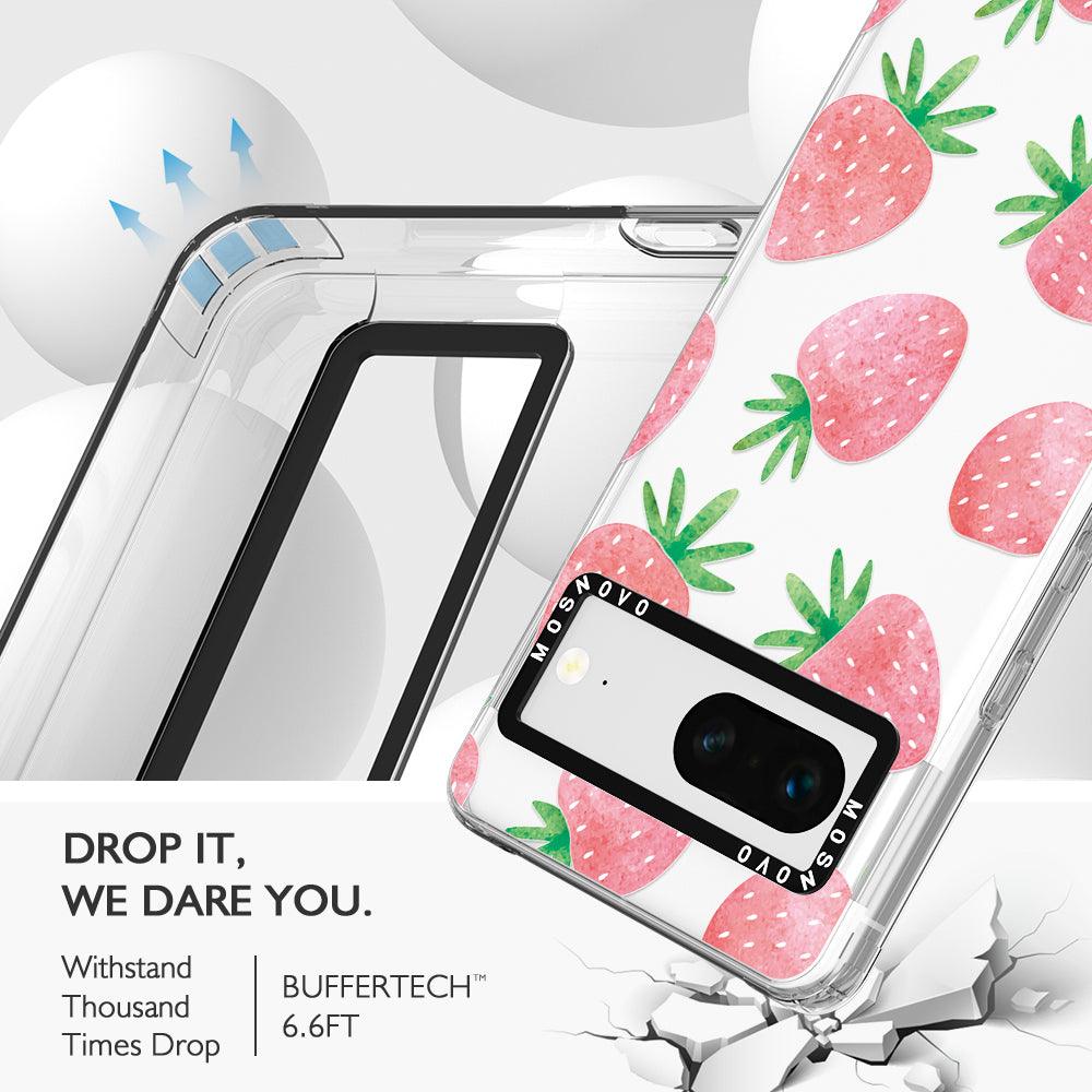 Pastel Strawberry Phone Case - Google Pixel 7 Case - MOSNOVO