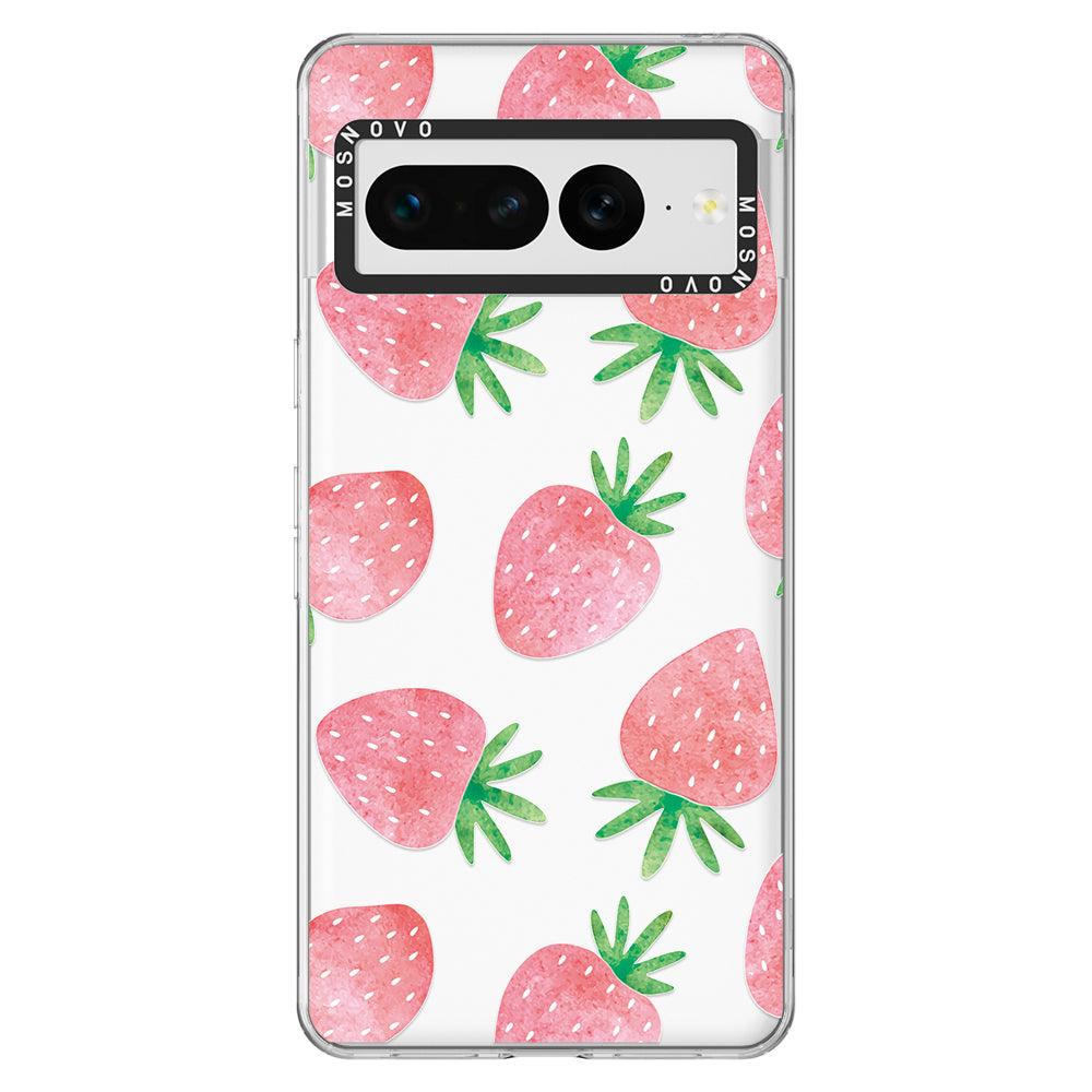 Pastel Strawberry Phone Case - Google Pixel 7 Pro Case - MOSNOVO