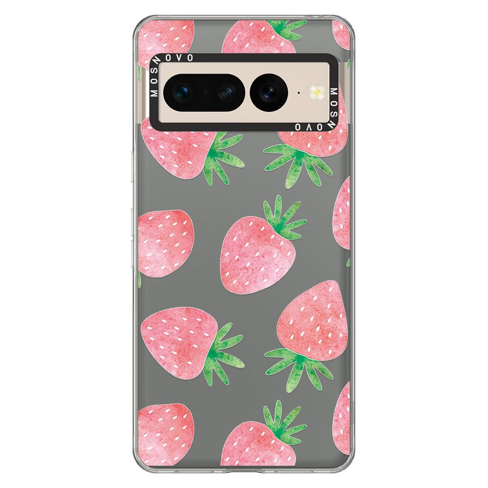 Pastel Strawberry Phone Case - Google Pixel 7 Pro Case - MOSNOVO