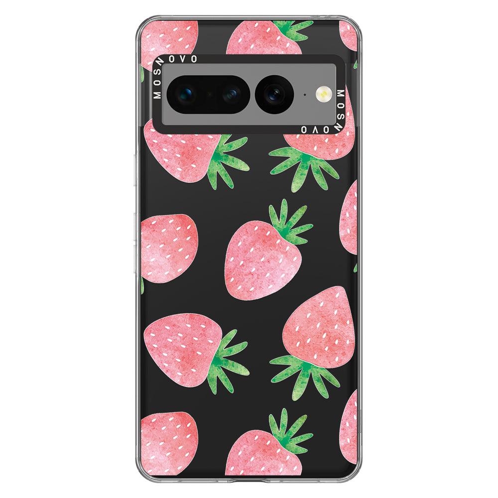 Pastel Strawberry Phone Case - Google Pixel 7 Pro Case - MOSNOVO