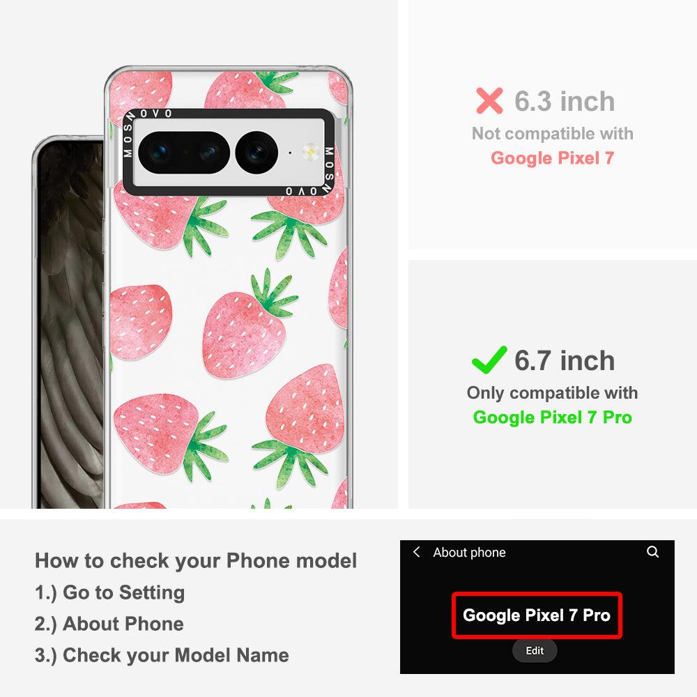 Pastel Strawberry Phone Case - Google Pixel 7 Pro Case - MOSNOVO