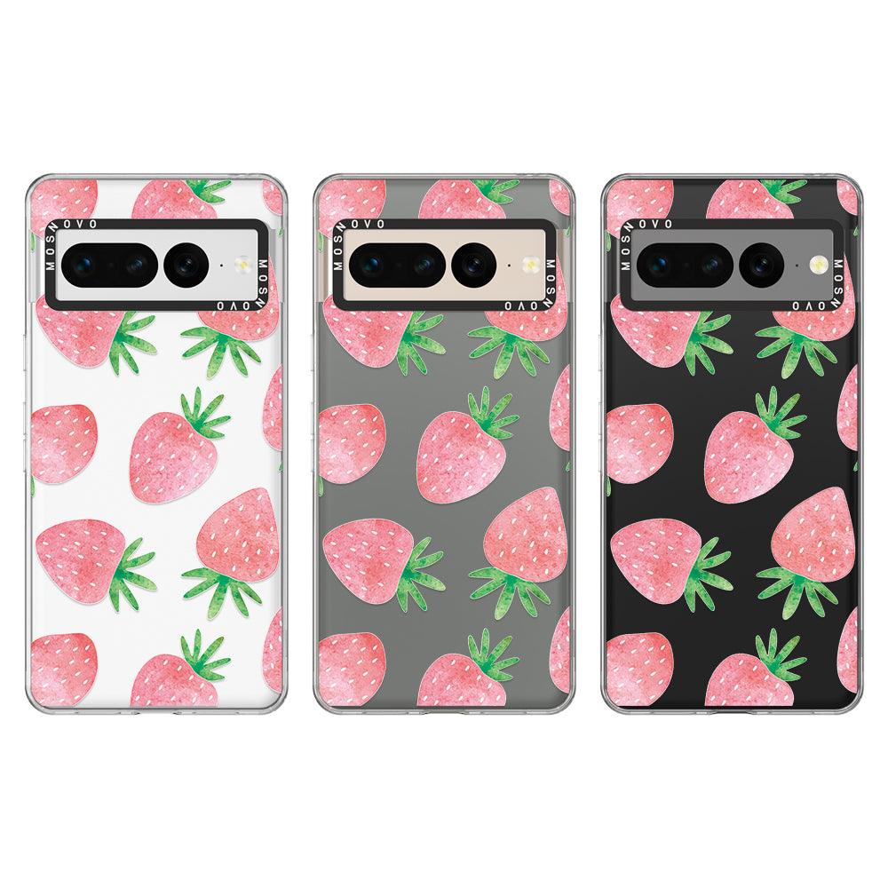 Pastel Strawberry Phone Case - Google Pixel 7 Pro Case - MOSNOVO