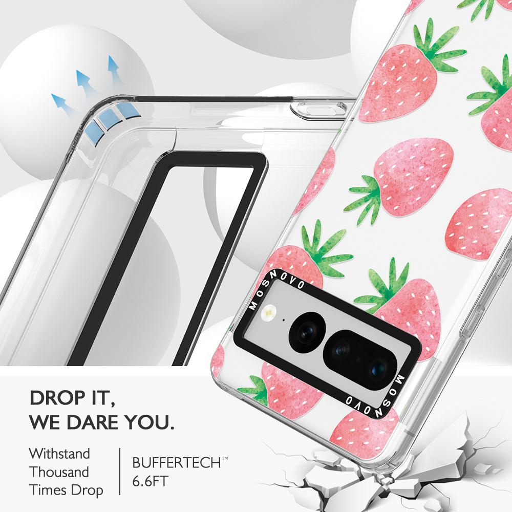 Pastel Strawberry Phone Case - Google Pixel 7 Pro Case - MOSNOVO