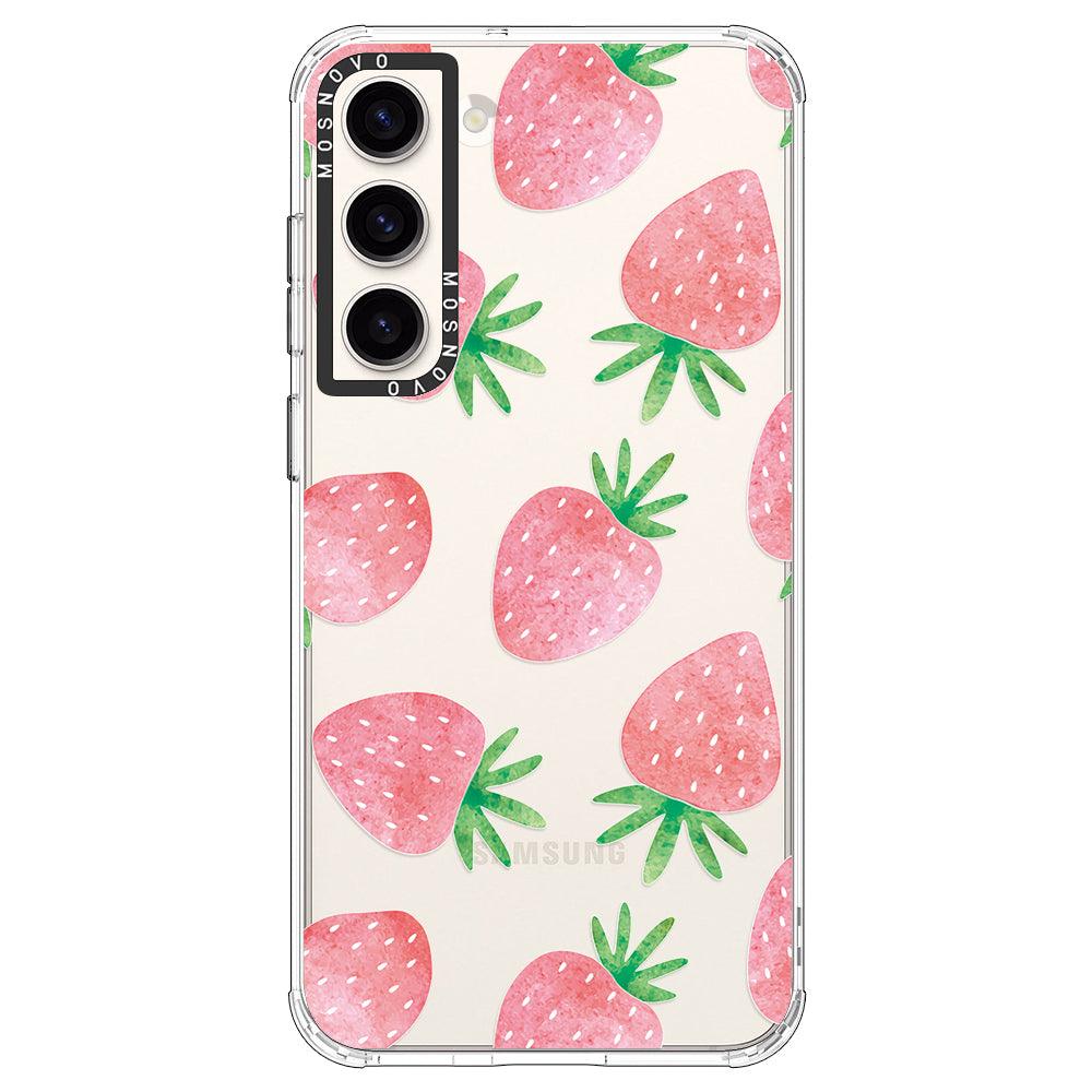 Pastel Strawberry Phone Case - Samsung Galaxy S23 Case - MOSNOVO