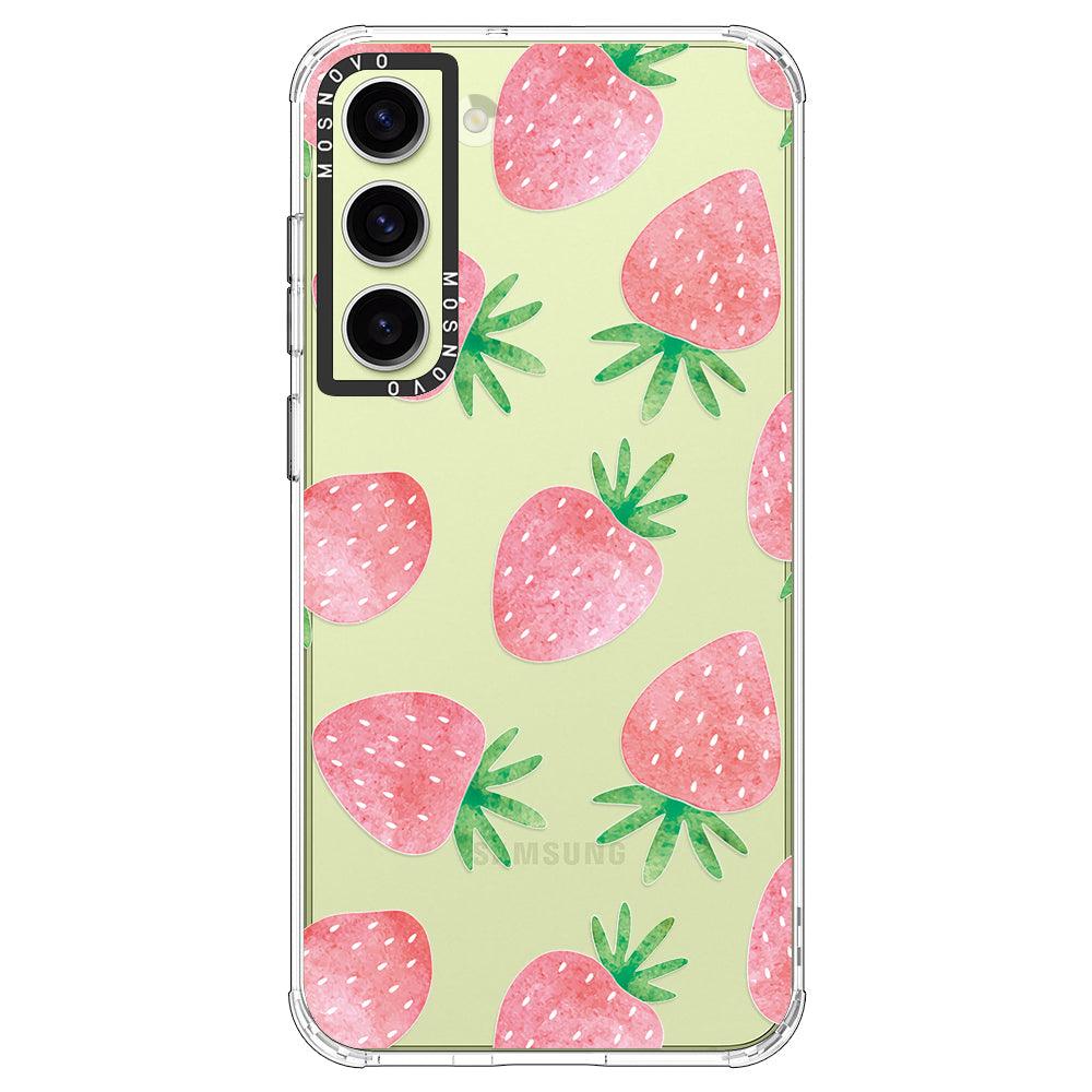 Pastel Strawberry Phone Case - Samsung Galaxy S23 Case - MOSNOVO