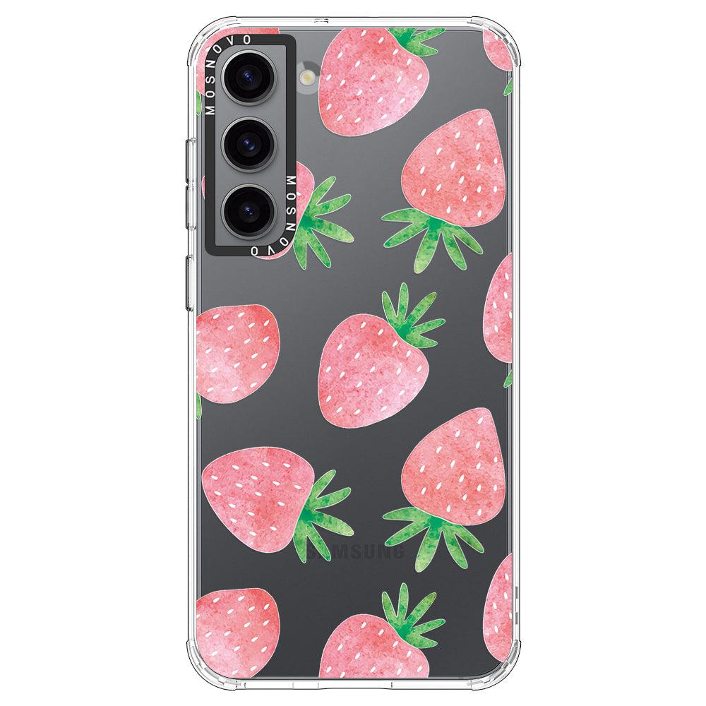 Pastel Strawberry Phone Case - Samsung Galaxy S23 Case - MOSNOVO