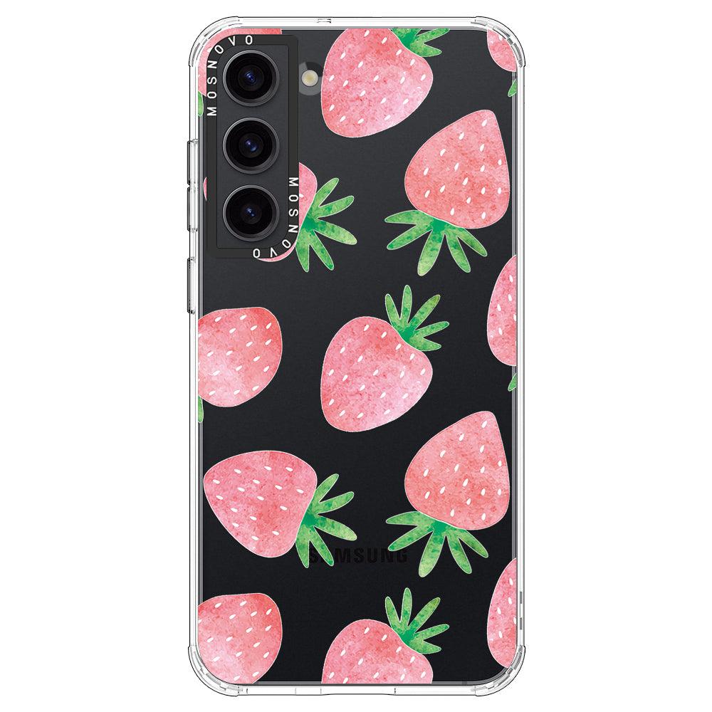 Pastel Strawberry Phone Case - Samsung Galaxy S23 Case - MOSNOVO