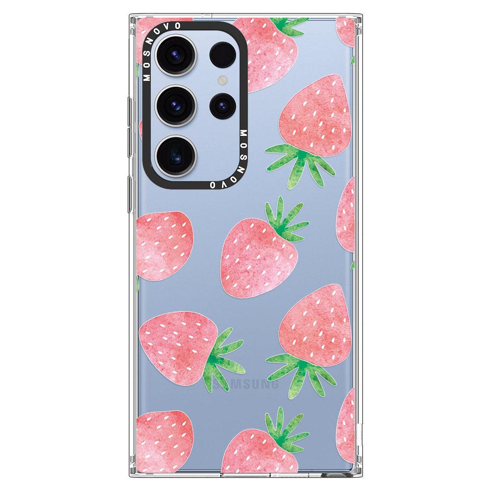 Pastel Strawberry Phone Case - Samsung Galaxy S23 Ultra Case - MOSNOVO