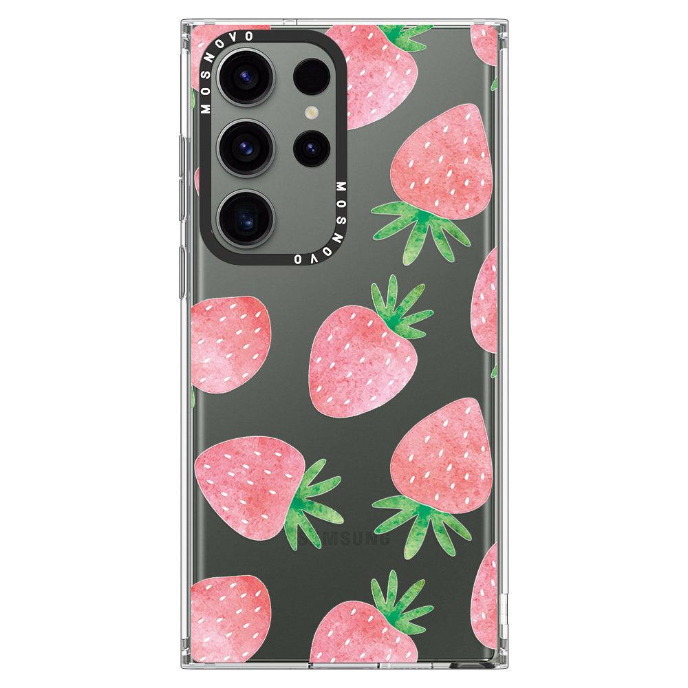 Pastel Strawberry Phone Case - Samsung Galaxy S23 Ultra Case - MOSNOVO