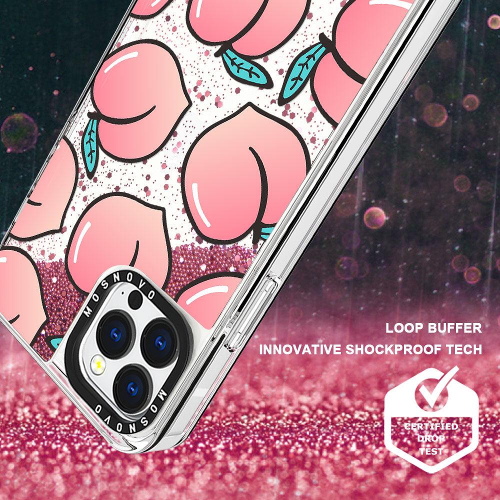 Peach Glitter Phone Case - iPhone 13 Pro Case - MOSNOVO