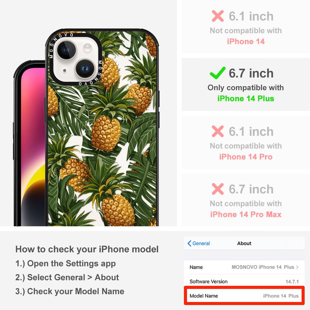 Pineapple Botany Phone Case - iPhone 14 Plus Case - MOSNOVO