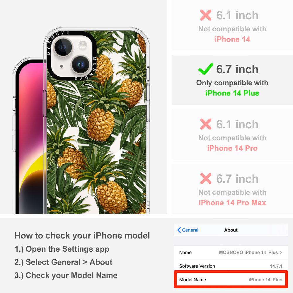 Pineapple Botany Phone Case - iPhone 14 Plus Case - MOSNOVO
