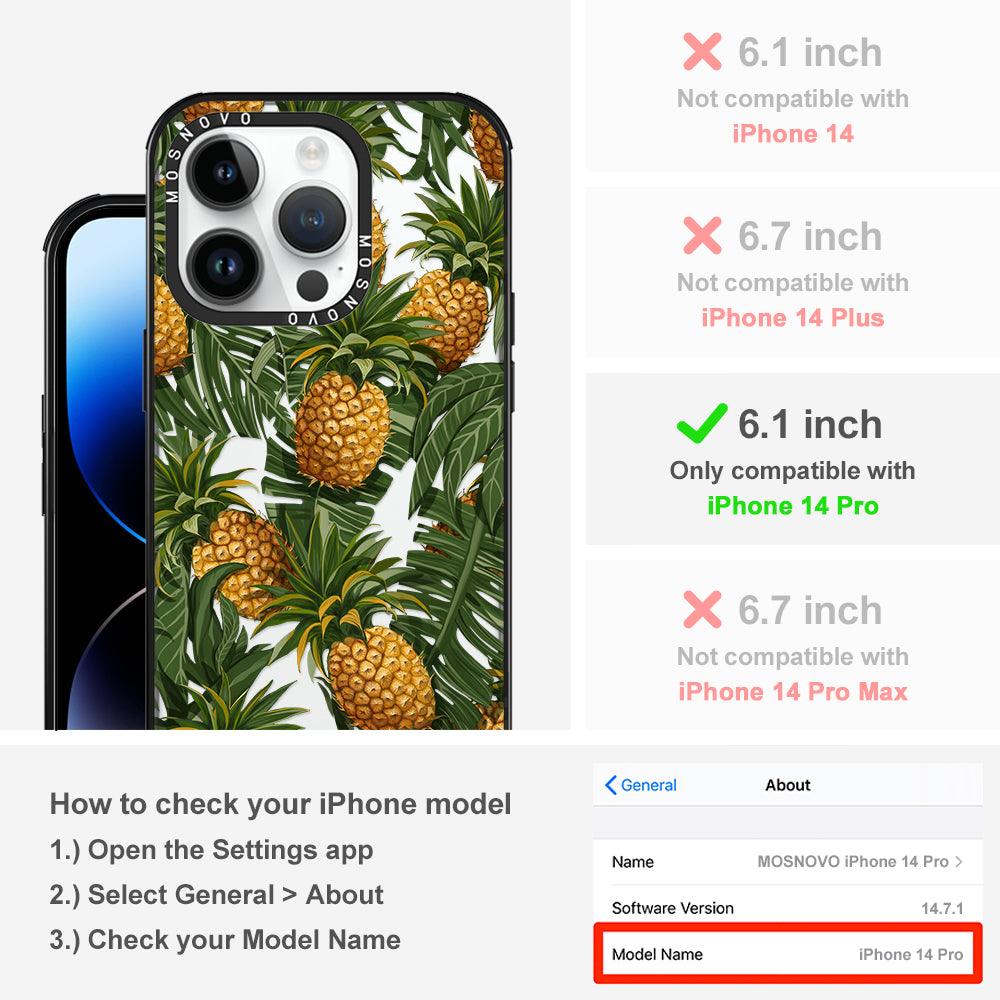 Pineapple Botany Phone Case - iPhone 14 Pro Case - MOSNOVO