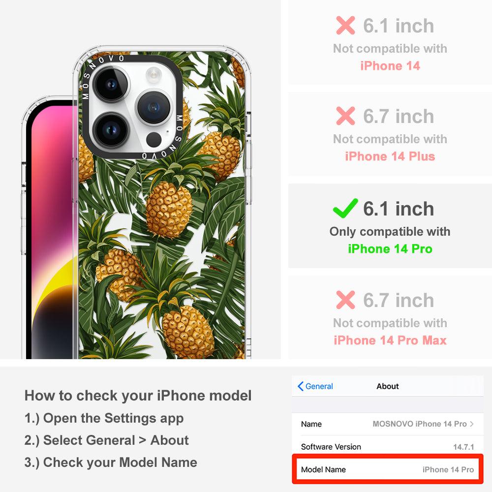 Pineapple Botany Phone Case - iPhone 14 Pro Case - MOSNOVO