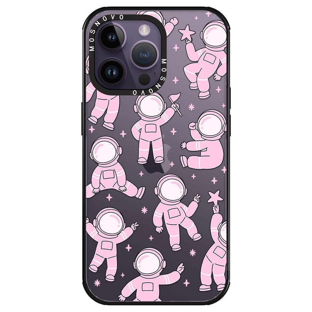 Pink Astronaut Phone Case - iPhone 14 Pro Max Case - MOSNOVO