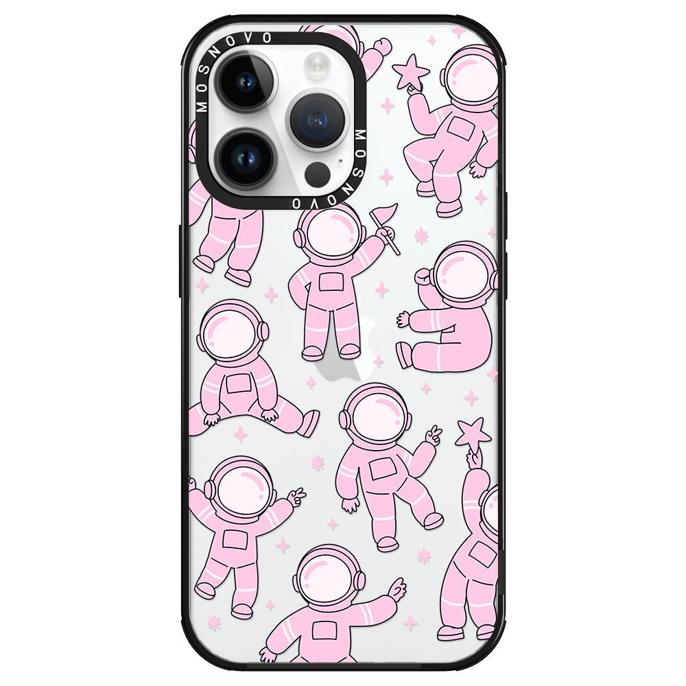 Pink Astronaut Phone Case - iPhone 14 Pro Max Case - MOSNOVO