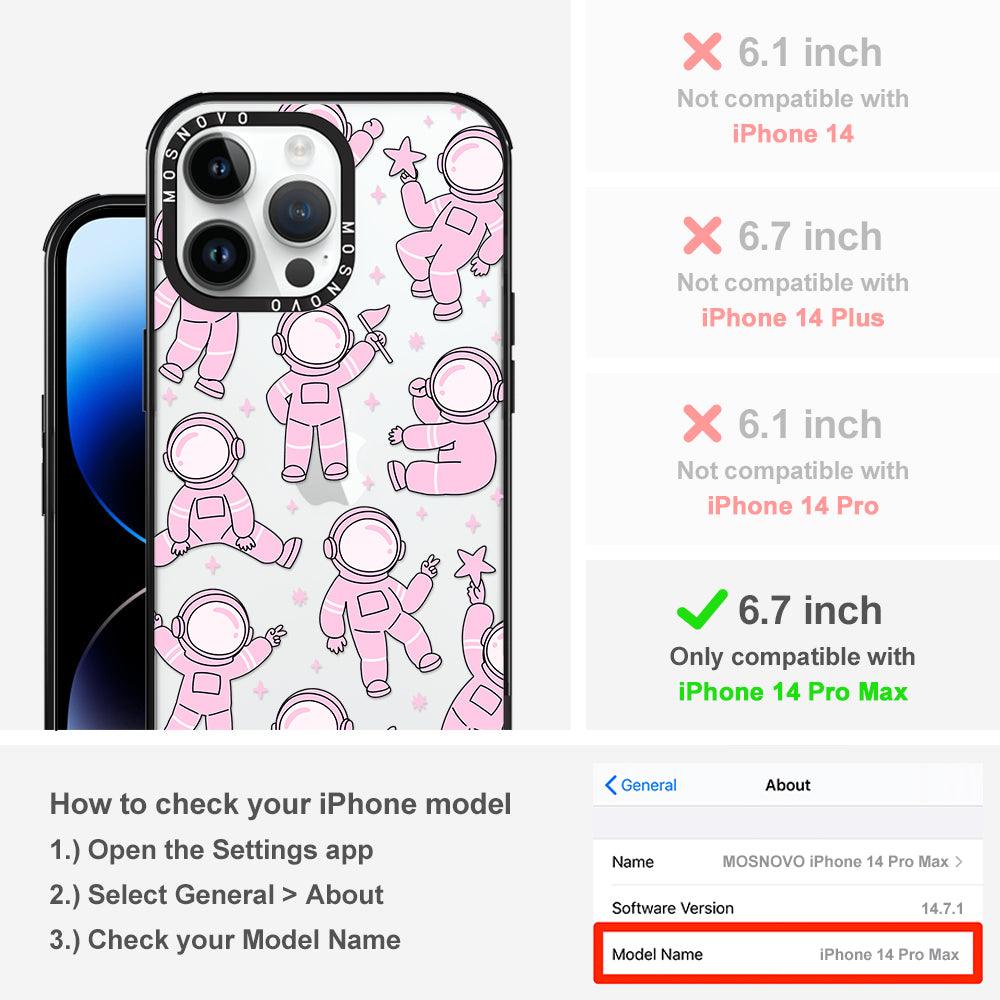 Pink Astronaut Phone Case - iPhone 14 Pro Max Case - MOSNOVO