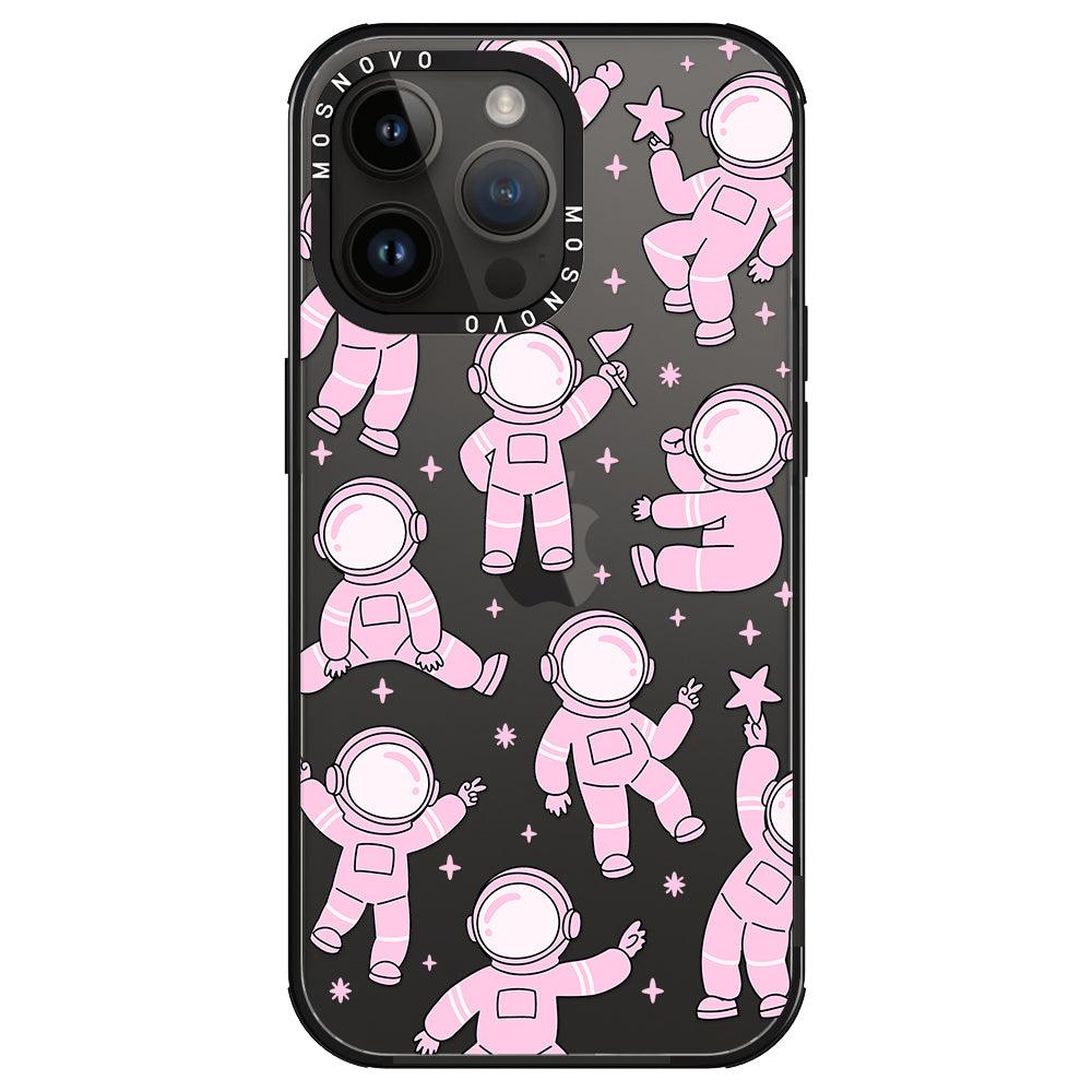 Pink Astronaut Phone Case - iPhone 14 Pro Max Case - MOSNOVO