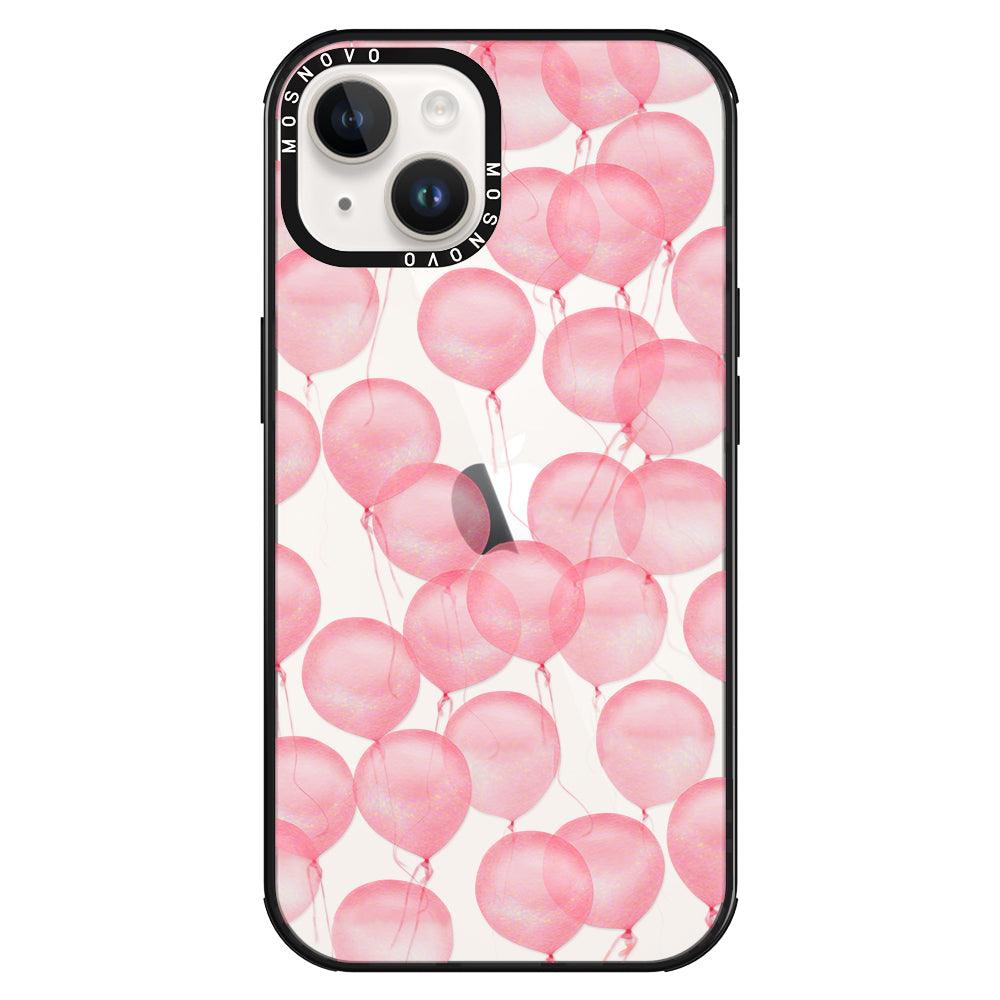 Pink Ballons Phone Case - iPhone 14 Plus Case - MOSNOVO