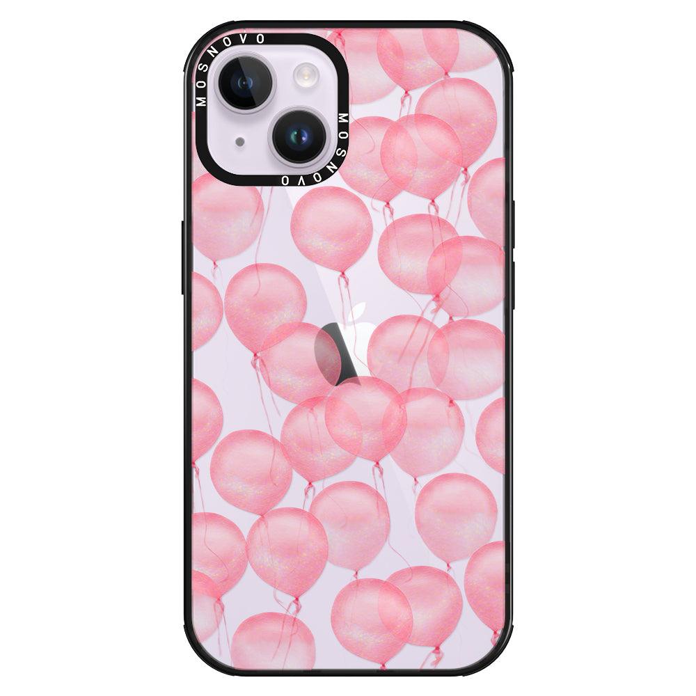 Pink Ballons Phone Case - iPhone 14 Plus Case - MOSNOVO