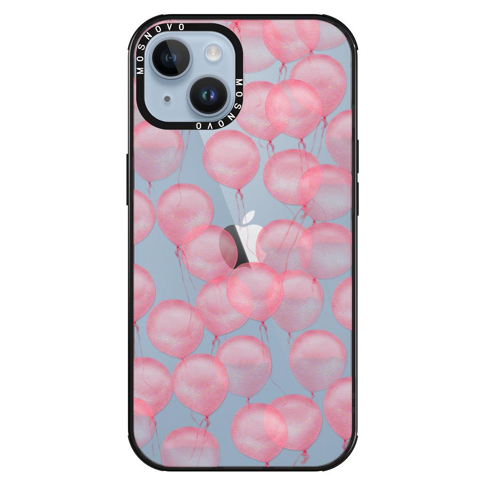 Pink Ballons Phone Case - iPhone 14 Plus Case - MOSNOVO