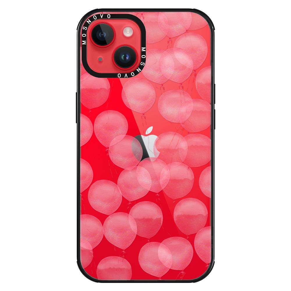 Pink Ballons Phone Case - iPhone 14 Plus Case - MOSNOVO