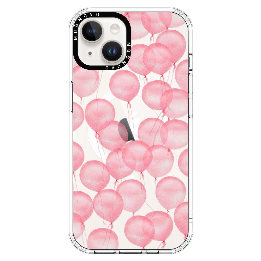 Pink Ballons Phone Case - iPhone 14 Plus Case - MOSNOVO