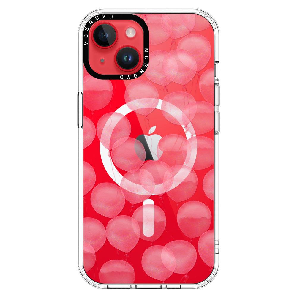 Pink Ballons Phone Case - iPhone 14 Plus Case - MOSNOVO