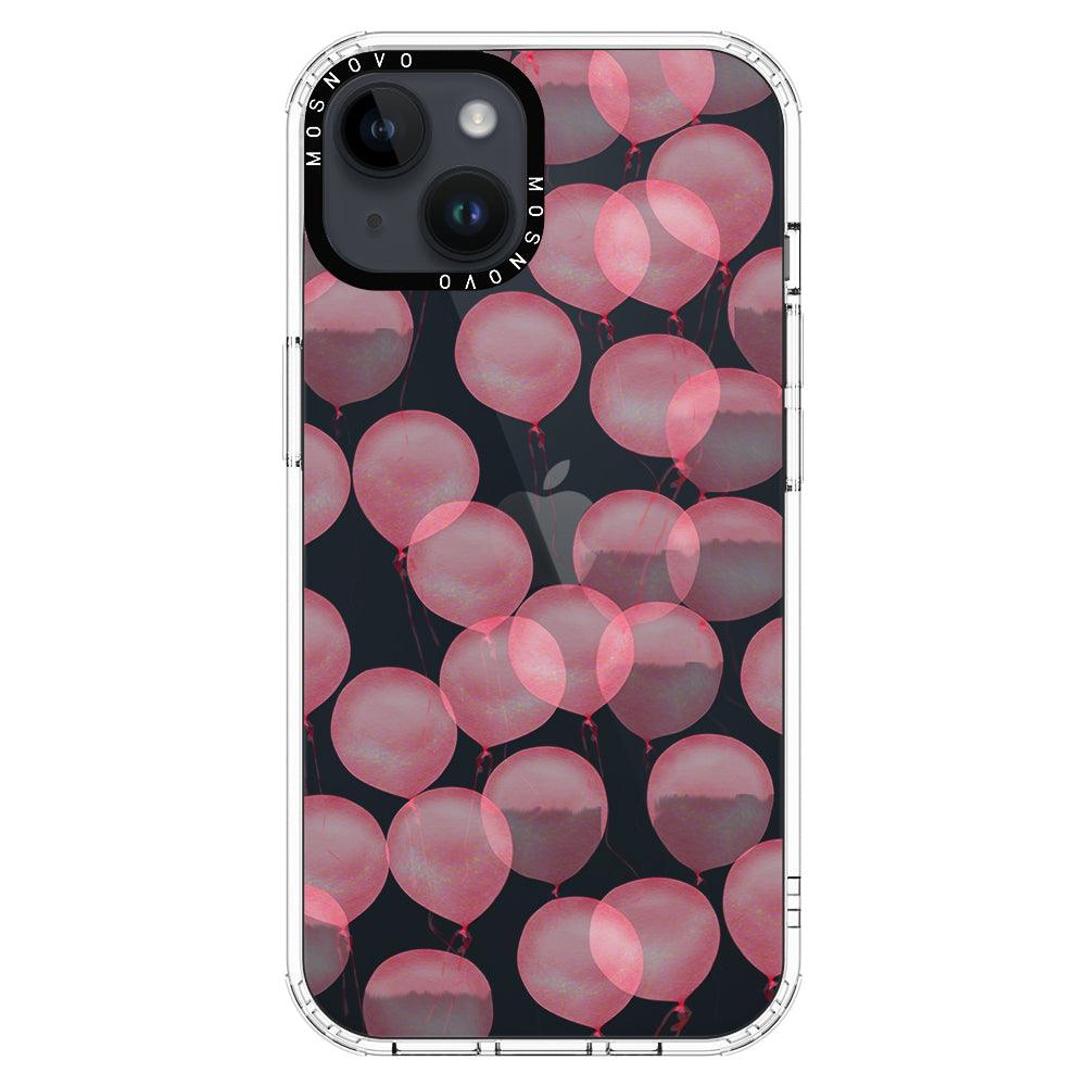 Pink Ballons Phone Case - iPhone 14 Plus Case - MOSNOVO