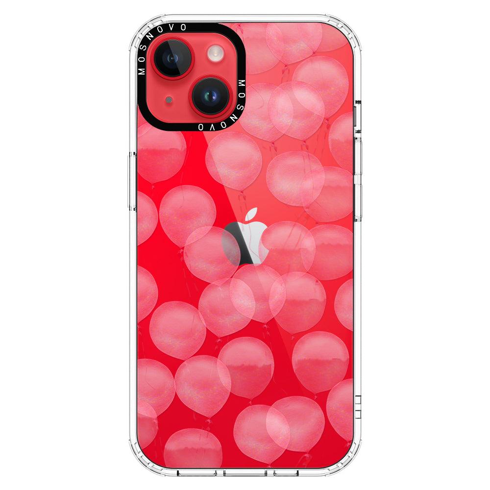 Pink Ballons Phone Case - iPhone 14 Plus Case - MOSNOVO