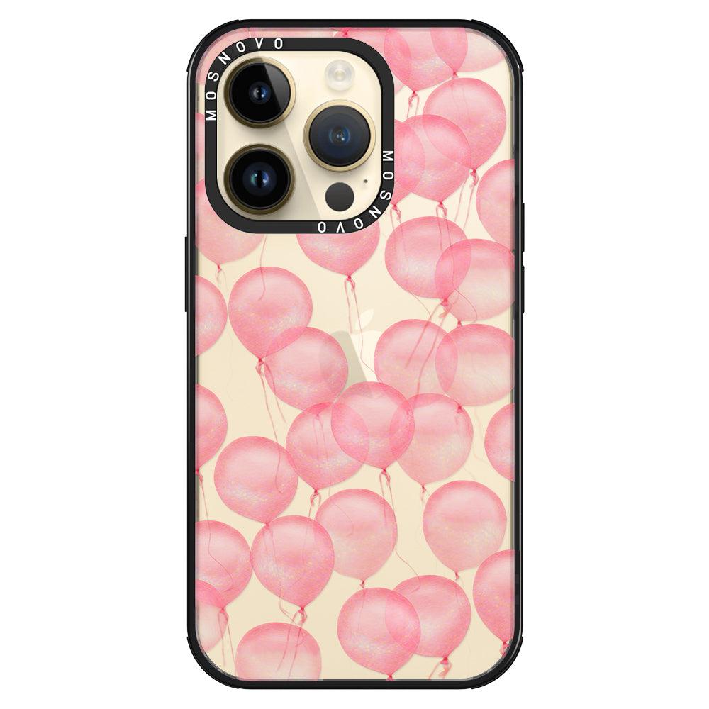 Pink Ballons Phone Case - iPhone 14 Pro Case - MOSNOVO