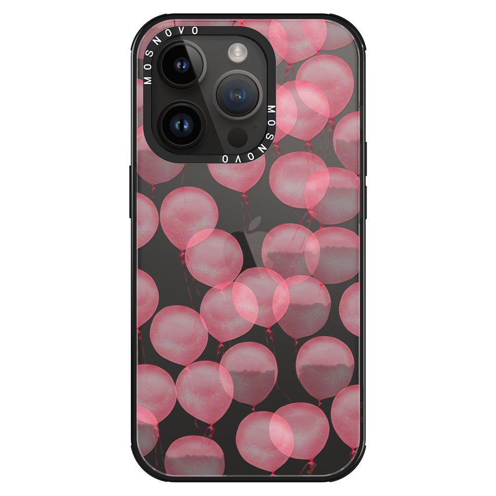 Pink Ballons Phone Case - iPhone 14 Pro Case - MOSNOVO