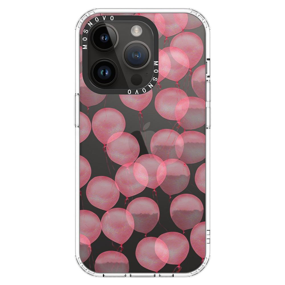 Pink Ballons Phone Case - iPhone 14 Pro Case - MOSNOVO