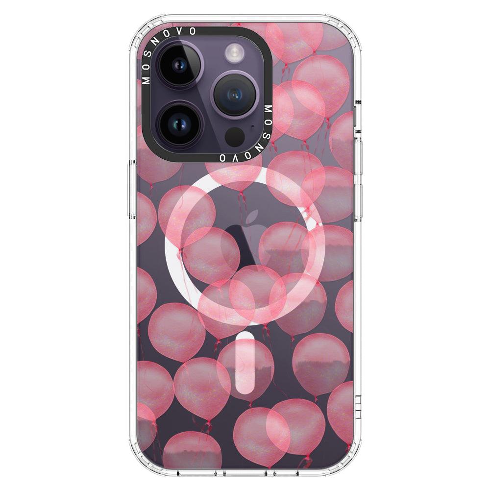 Pink Ballons Phone Case - iPhone 14 Pro Case - MOSNOVO