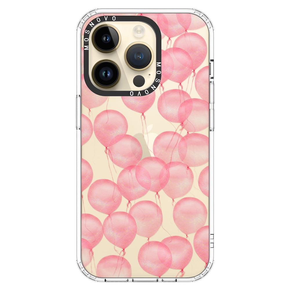 Pink Ballons Phone Case - iPhone 14 Pro Case - MOSNOVO