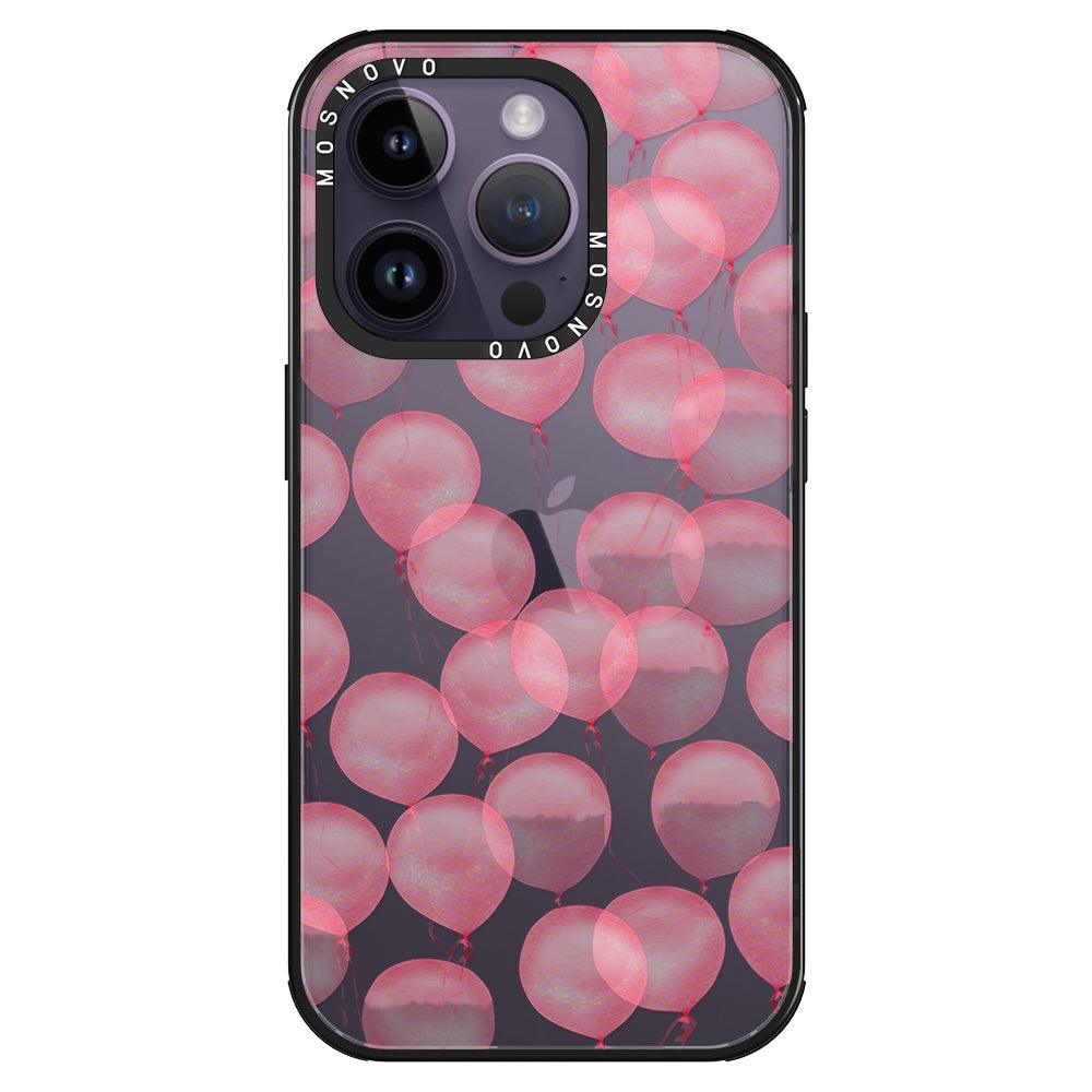 Pink Ballons Phone Case - iPhone 14 Pro Case - MOSNOVO