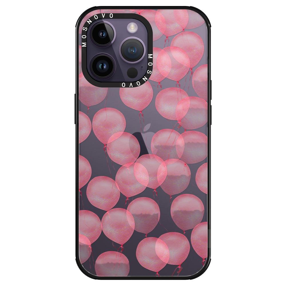 Pink Ballons Phone Case - iPhone 14 Pro Max Case - MOSNOVO