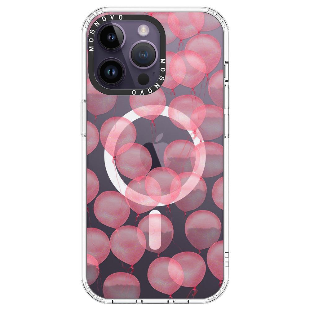 Pink Ballons Phone Case - iPhone 14 Pro Max Case - MOSNOVO