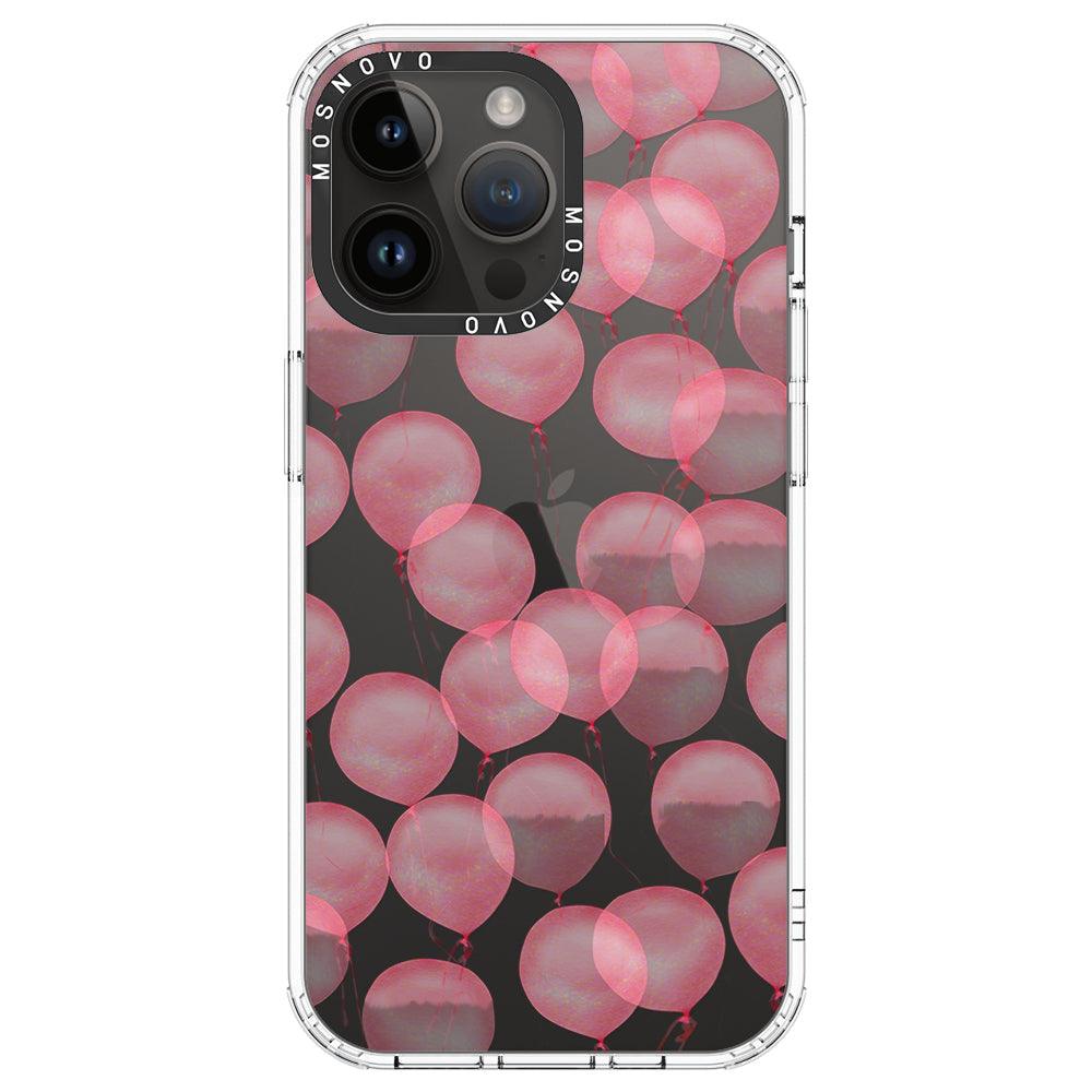 Pink Ballons Phone Case - iPhone 14 Pro Max Case - MOSNOVO