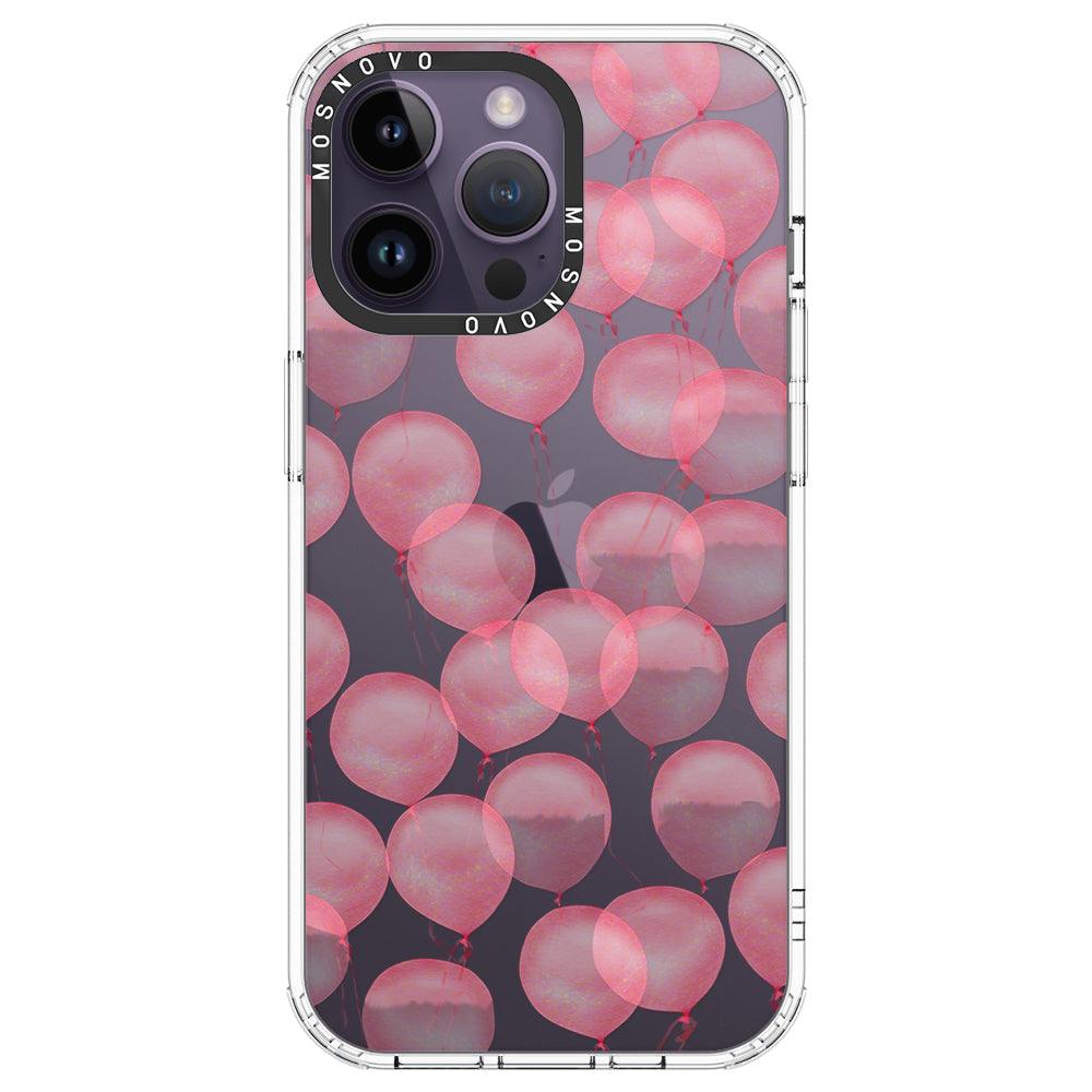 Pink Ballons Phone Case - iPhone 14 Pro Max Case - MOSNOVO