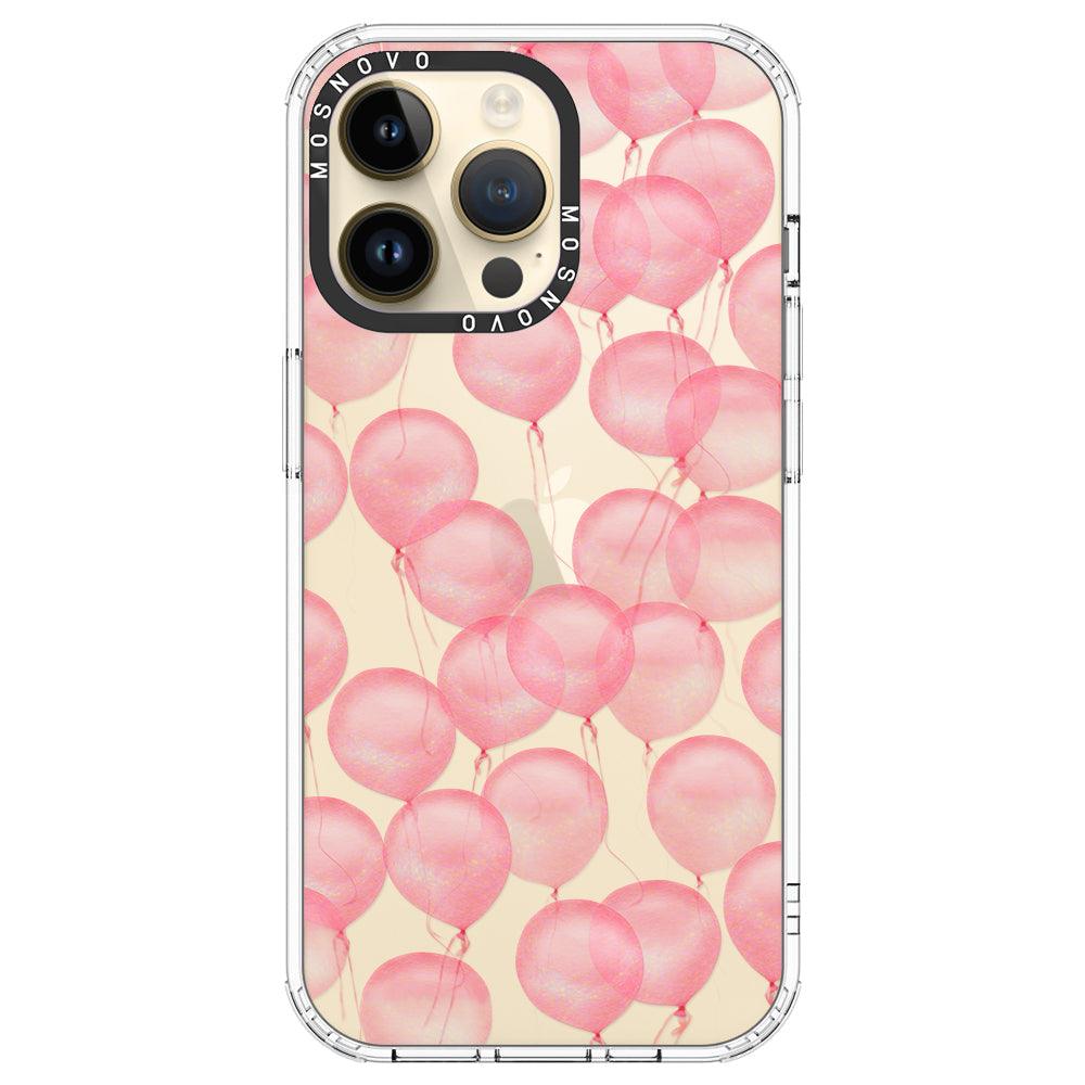 Pink Ballons Phone Case - iPhone 14 Pro Max Case - MOSNOVO