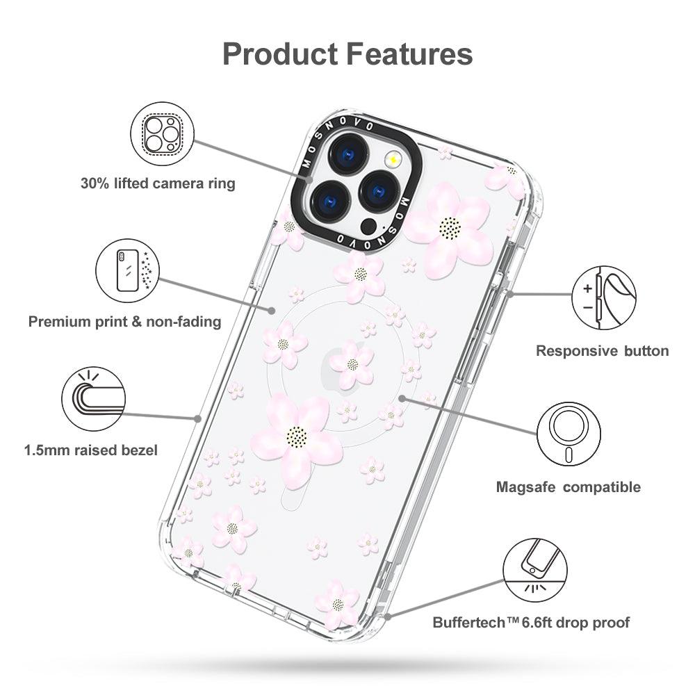 Pink Cherry Blossom Phone Case - iPhone 13 Pro Max Case - MOSNOVO