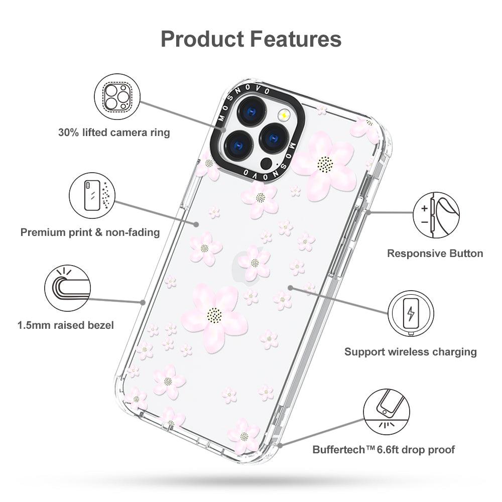 Pink Cherry Blossom Phone Case - iPhone 13 Pro Max Case - MOSNOVO