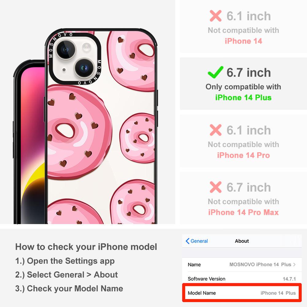 Pink Donuts Phone Case - iPhone 14 Plus Case - MOSNOVO